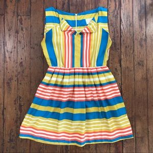 Lauren Moffatt Anthro Silk Striped Summer Dress